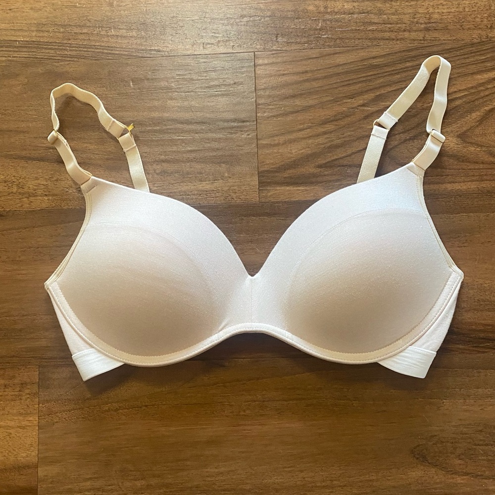 Lively All-Day‎ Deep V No -Wire Nude Bra, 36D